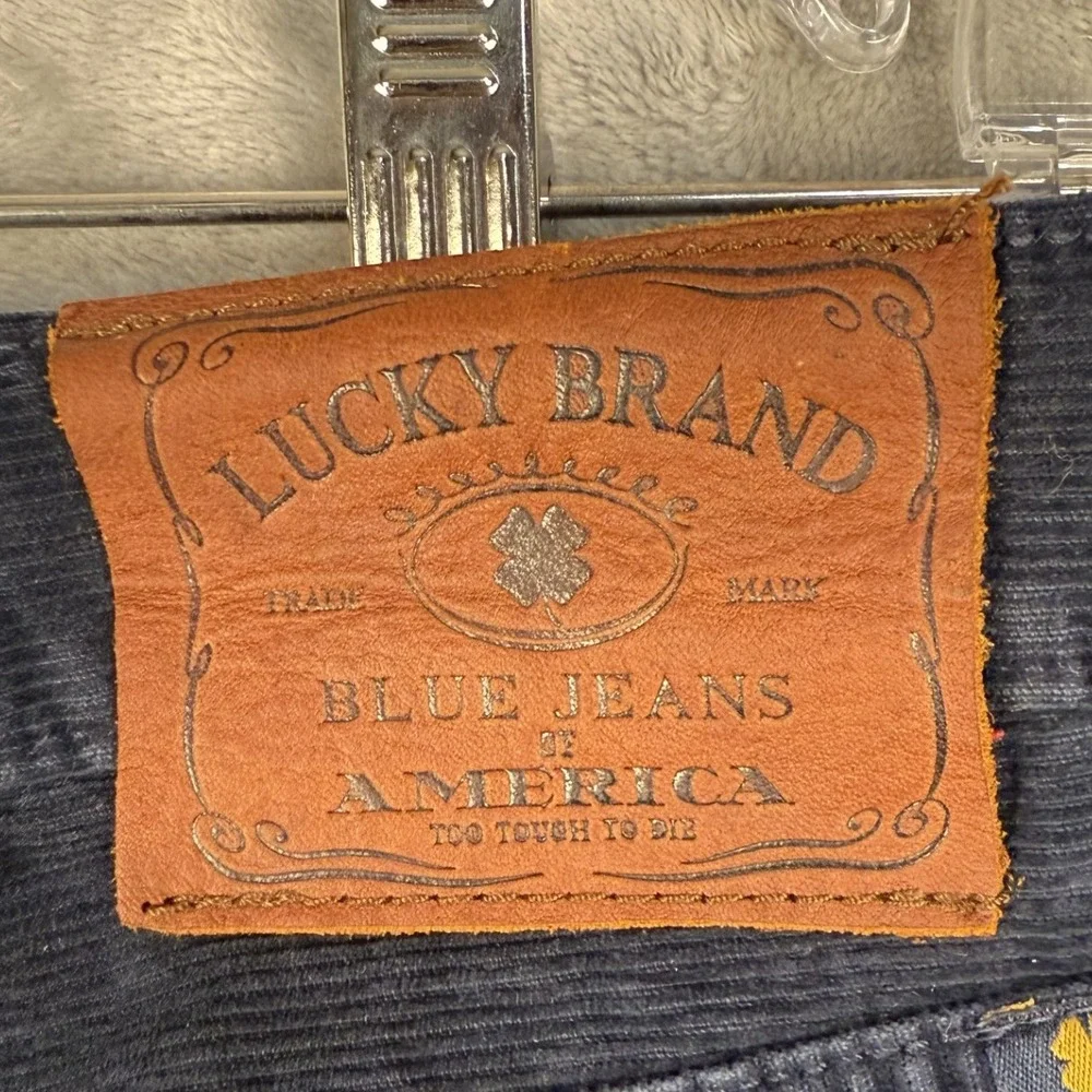 Lucky Brand Mens 221 Slim Straight Corduroy Shorts Navy Blue‎ Size 33
